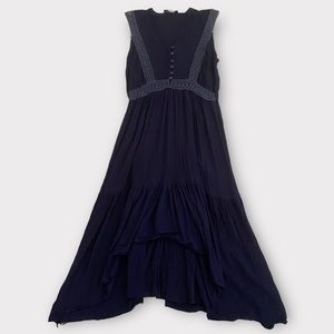 Spoon Jeans Women’s Dress Midi Bohemian Boho Cottagecore Prairie Homestead